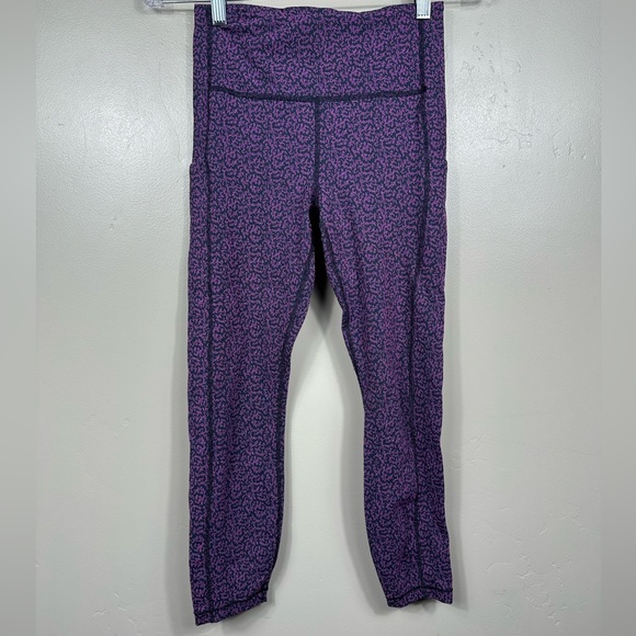 Athleta Ultimate Stash Pocket Textured 7/8 Tight Purple Size Small - Picture 2 of 6